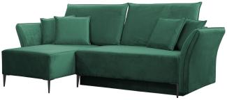 Ecksofa Mokoli (Farbe: Tiffany 10, Füße: Schwarz)