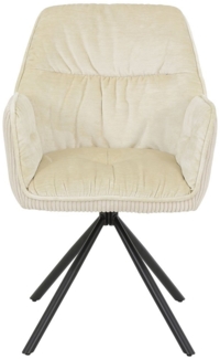 Armlehnenstuhl Aalen / Amira S, Stoff, Beige, 56 x 89 x 61 cm