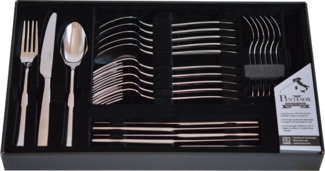PINTINOX Besteck-Set Leopard (24-tlg), 6 Personen, Edelstahl 18/10, spülmaschinengeeignet