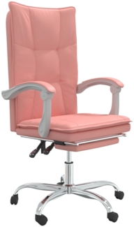 vidaXL Bürostuhl mit Liegefunktion Rosa Kunstleder, Drehbar [349757]