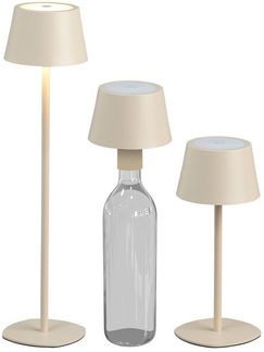 Northpoint LED Tischleuchte LED Akku Tischlampe Flaschenleuchte 3in1 45cm warmweiß