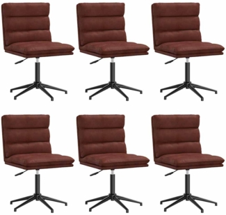 vidaXL Esszimmerstühle 6 Stk. Glänzend Braun Kunstleder 3315711