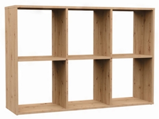 Selsey 'Malax' Offenes Standregal, 6 Fächer, Artisan-Eiche, 75 x 110 x 30 cm