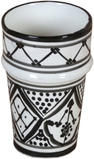 Marokkanische Keramik Tasse Sakina Schwarz