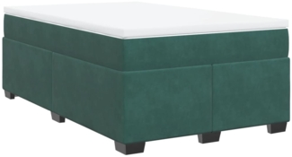 vidaXL Boxspringbett mit Matratze Dunkelgrün 120x190 cm Samt 3285272