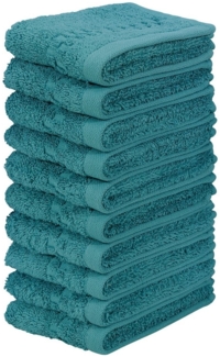 my home Waschlappen Regona, Seiftücher (30x30cm), flauschig und weich, 500 gr/m², (Set, 10-St), Premium Handtücher mit Bordüre, Handtuch-Set, 100% Baumwolle