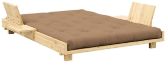 Karup Design Bett Social Sofa Bed, mit verstellbarem Zubehör, inkl Matratze & Lattenrost, Bett wahlweise mit 2 oder 4 Rückenlehnen und 2 Ablagen. Mit Matratze