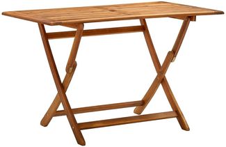 Klappbarer Gartentisch | Balkontisch | Garten-Esstisch 120x70x75 cm Massivholz Akazie