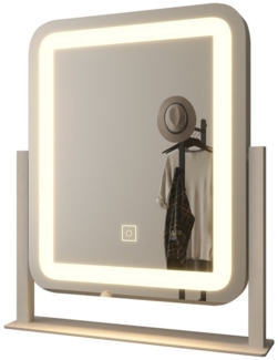 WDWRITTI Kosmetikspiegel Schminkspiegel mit LED Beleuchtung Touch Kalt/Neutral/Warmweiß Dimmbar (LED-Lichtspiegel Rund Rechteckig, Umweltschutz Bleifreier Spiegel), für Schlafzimmer Garderobe Schönheitssalon Friseursalon