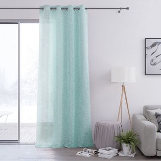AmeliaHome Gardine Gardine Lumina mit Ösen Aufhängung 140x250 cm Hellblau Ösengardine, Ösen, transparent