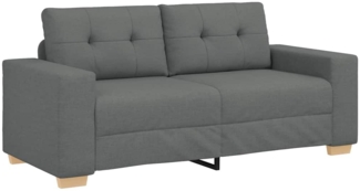 vidaXL Zweisitzer-Sofa Dunkelgrau 140 cm Stoff 4105079