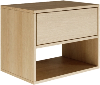 Selsey 'Framme' Nachttisch hängend mit Schublade und Fach, Holzoptik Eiche, 50 cm