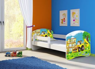 Clamaro Kinderbett (Kinderbett, Babybett 70x140, 80x160, 80x180 cm Juniorbett, Kind, Motiv, Schublade CLAMARO)