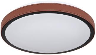 LED Deckenleuchte, CCT, Aluminium, Schwarz, D 30 cm