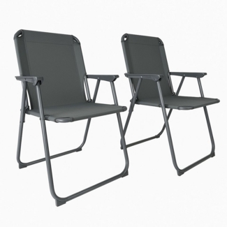 BruKa Campingstuhl 2er Set SUNNY SEAT faltbarer Klappstuhl, Faltstuhl Outdoor Stuhl