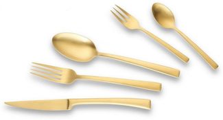ECHTWERK Besteck-Set Avelino (30-tlg), 6 Personen, Edelstahl 18/10, Tafelbesteck, goldfarben, Geschenkkassette