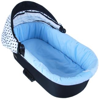 BabyLux Kinderwagen-Bezug BABYLUX Nestchen für Kinderwagen BABYWANNE + Matratze 2 Tlg Set, W102 Velvet Blau