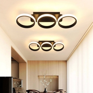 oyajia Deckenleuchte LED Deckenleuchte Drei Blende, Modern Wandlampe Wohnzimmerlampe 53cm, LED fest integriert, Kaltweiß/Naturweiß/Warmweiß, 3-Farbige, Eisen Deckenleuchte für Schlafzimmer, Küche, Flur