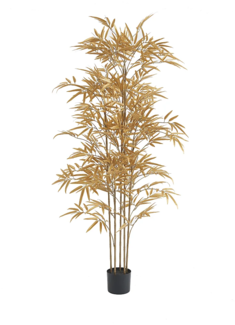 Vente-unique - Kunstpflanze Bambus - 165 cm - Goldfarben - BAMBOUSERAIE