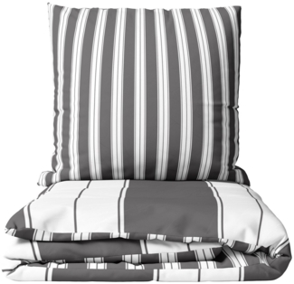 Leonado Vicenti Bettwäsche Baumwolle 135x200 cm und 155x220 cm, Renforcé, 4 teilig, Wendebettwäsche mit Streifen in mordernen Farben