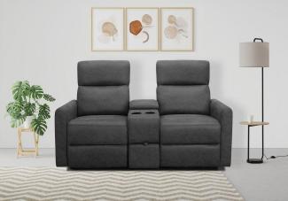 Home affaire 2-Sitzer Daoulas, 2er-Kinosofa, TV-Sessel, Multimedia-Sofa, Kinosofa mit Relaxfunktion, Getränkehalter und Stauraum