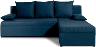 Eltap Gino Ecksofa (Nube 40) Wendbar, Dunkelblau, 143 x 90 x 201 cm