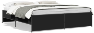 vidaXL Bettgestell Schwarz 200x200 cm Holzwerkstoff und Metall 3279867