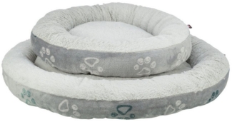 TRIXIE Tierbett Bett Jimmy Soft, rund hellgrau für Hunde