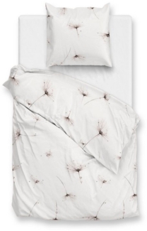 ZO HOME Bettwäsche ZO!Home, Baumwolle, 2 teilig, Pusteblumen auf weißem Hintergrund