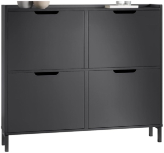 Bellamio 'Ceyhan' Schuhregal, 4 Klappen, schwarz