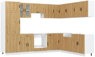 vidaXL 14-tlg. Küchenschrank-Set Porto Artisan-Eiche Holzwerkstoff 3315000