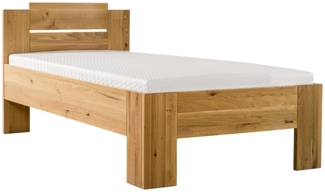 Einzelbett Gardo geölt aus Wildeiche 100 x 210 cm