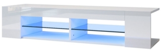 SONNI Lowboard TV Schrank schwarz mit 12 Led Farben Beleuchtung, TV