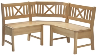 Eckbank Deborah aus Massivholz 224 x 224 x 87 Küchenbank massiv Buche lackiert 12147-224224