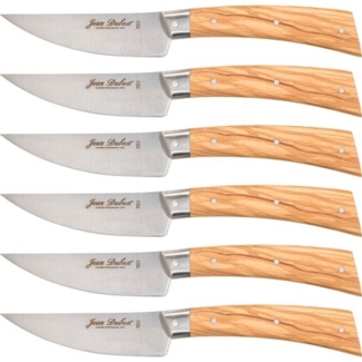 Laguiole Jean Dubost Steakmesser Set 6 tlg, Olive