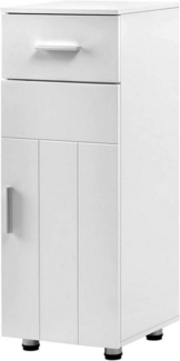 EUGAD Badkommode (1 St), Badezimmerschrank 1 Schublade, 30x80x30 cm, weiß