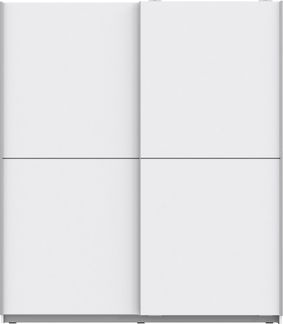 Schiebetürenschrank >WINNER< 2 Böden, 2 Stangen, in Weiss - 170,3x190,5x61,2cm (BxHxT)