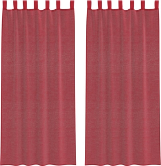 vidaXL Voile Vorhänge mit Schlaufen 2 Stk. Weinrot 140x245 cm 4102339