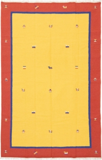 Morgenland Kelim Teppich - Trendy - 300 x 200 cm - gelb