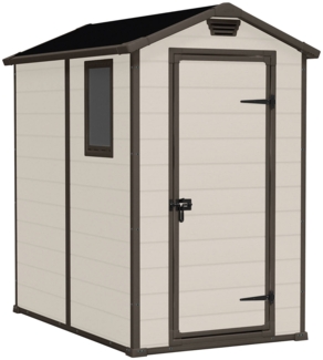 Dmora Gartenhaus Cranbrook, Gartenhütte, Gartenhaus, Werkzeugschuppen, 130x192 h198 cm, Beige