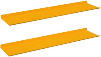 vidaXL Wandregal mit Regal 2 pcs Senfgelb 80 x 18 x 2,5 cm 8004038