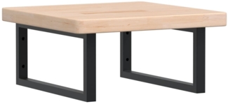 vidaXL Waschtischplatte mit Halterung Stahl und Massivholz Eiche 3302389