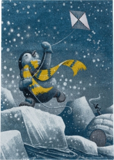 Kinder Teppich Fabio rechteckig - 200x290 cm - Blau