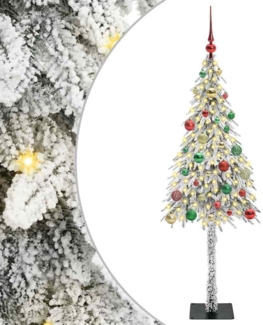 vidaXL Weihnachtsbaum mit 150 LEDs Weiß 150 cm PE und Stahl 3396224