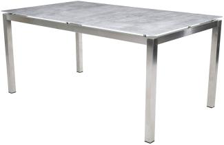 Greemotion Tisch Sydney, Edelstahl, Glas-Keramik-Platte, ca. 160 x 74 x 90 cm, Silber/Grau