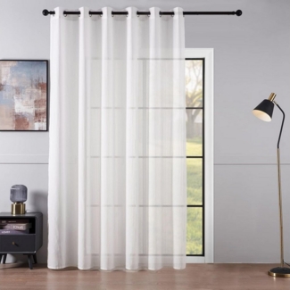 Topfinel Gardine mit ösen gardinen wohnzimmer modern transparent weiß oder beige (1 St), polyester