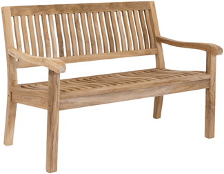 Premium Teak Teakbank Gartenbank Parkbank Kingsbury Armlehnen nachhaltig 150cm