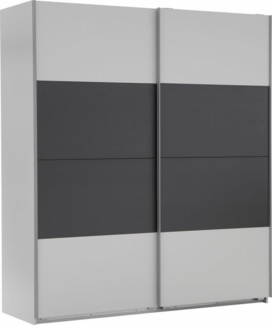 Wimex Kleiderschrank/ Schwebetürenschrank Easy A Plus, (B/H/T) 135 x 210 x 65 cm, Weiß/ Absetzung Anthrazit