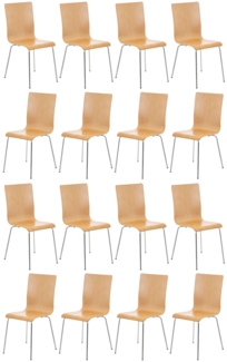 CLP 16er Set Besucherstuhl Pepe Metallgestell,natura