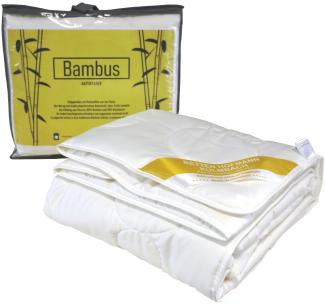 Bambus Sommerbett Steppbett 200x200 Sommerdecke waschbar 100% Natur, superleicht